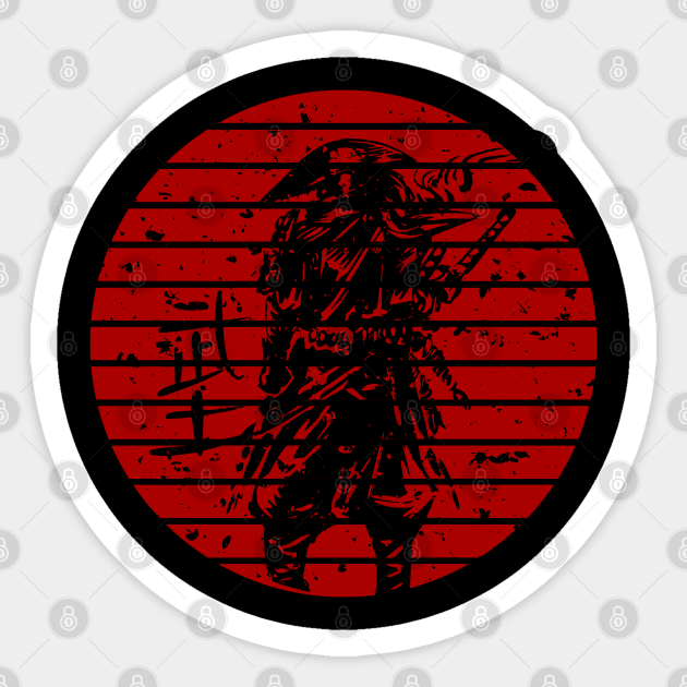 Bushido Warrior Sticker by Lifeline/BoneheadZ Apparel